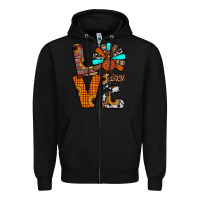 Black turkey love Zipper Hoodie - JahusDesignShop