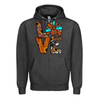 Charcoal Heather turkey love Zipper Hoodie - JahusDesignShop