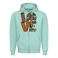 Seafoam turkey love Zipper Hoodie - JahusDesignShop