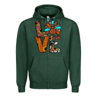 Sports Green turkey love Zipper Hoodie - JahusDesignShop