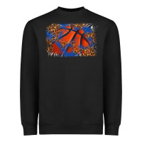 Black basketball background Heavyweight Sweatshirt - texasbilliewilder