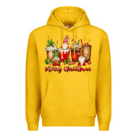 Lemon merry christmas gnomes coffee cups Premium Hoodie - MaliasSmallBusiness