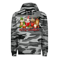 Slate Camo merry christmas gnomes coffee cups Premium Hoodie - MaliasSmallBusiness