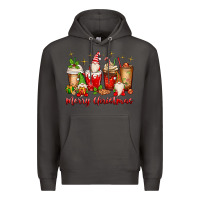 Smoke merry christmas gnomes coffee cups Premium Hoodie - MaliasSmallBusiness