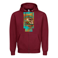 Burgundy dead tired fueled by coffee 12 oz can cooler  (slim) Zipper Hoodie - Artiststas