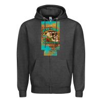 Charcoal Heather dead tired fueled by coffee 12 oz can cooler  (slim) Zipper Hoodie - Artiststas
