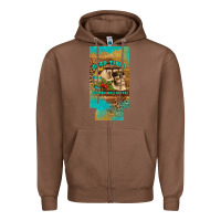 Chestnut dead tired fueled by coffee 12 oz can cooler  (slim) Zipper Hoodie - Artiststas