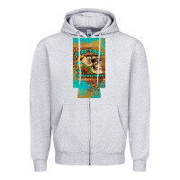 Heather Grey dead tired fueled by coffee 12 oz can cooler  (slim) Zipper Hoodie - Artiststas