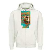 Oatmeal Heather dead tired fueled by coffee 12 oz can cooler  (slim) Zipper Hoodie - Artiststas