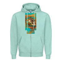 Seafoam dead tired fueled by coffee 12 oz can cooler  (slim) Zipper Hoodie - Artiststas