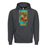 Smoke dead tired fueled by coffee 12 oz can cooler  (slim) Zipper Hoodie - Artiststas