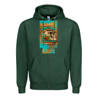 Sports Green dead tired fueled by coffee 12 oz can cooler  (slim) Zipper Hoodie - Artiststas