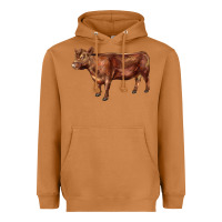 Meerkat red angus cow Heavyweight Hoodie - LillyAllenDesigns