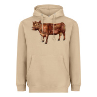 Mushroom red angus cow Heavyweight Hoodie - LillyAllenDesigns