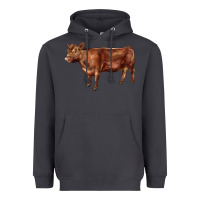 Smoke red angus cow Heavyweight Hoodie - LillyAllenDesigns