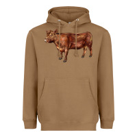 Toasted Coconut red angus cow Heavyweight Hoodie - LillyAllenDesigns