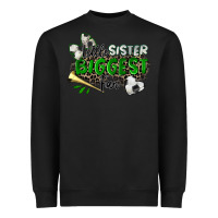 Black little sister biggest fan soccer Heavyweight Sweatshirt - Zillion Design Studio