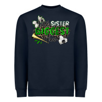 Navy little sister biggest fan soccer Heavyweight Sweatshirt - Zillion Design Studio