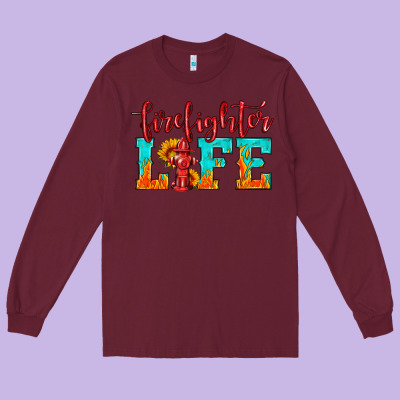 Firefighter Life Long Sleeve Tee Designed By Hra Design Shop