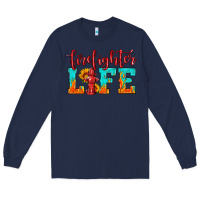 Navy firefighter life Long Sleeve Tee - HRA Design Shop