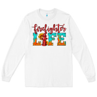 White firefighter life Long Sleeve Tee - HRA Design Shop