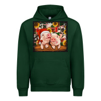 Forest Green Christmas pigs tumbler Urban Hoodie - Jasminsmagicworld