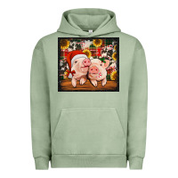 Pigment Oil Green Christmas pigs tumbler Urban Hoodie - Jasminsmagicworld