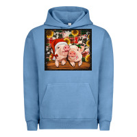 Pigment Pebble Blue Christmas pigs tumbler Urban Hoodie - Jasminsmagicworld
