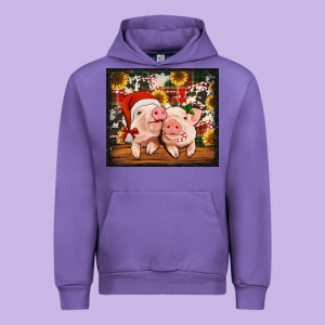 Christmas Pigs Tumbler Urban Hoodie Designed By Jasminsmagicworld