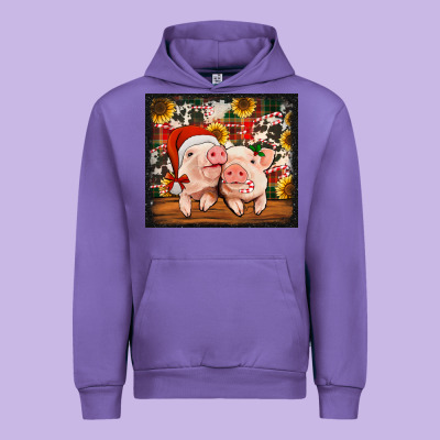 Christmas Pigs Tumbler Urban Hoodie Designed By Jasminsmagicworld