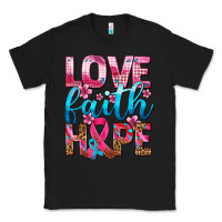 Black love faith hope with cancer ribbon  ado Classic Tee - AdoDesignShop