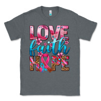 Charcoal Heather love faith hope with cancer ribbon  ado Classic Tee - AdoDesignShop