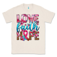 Natural love faith hope with cancer ribbon  ado Classic Tee - AdoDesignShop