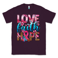 Plum love faith hope with cancer ribbon  ado Classic Tee - AdoDesignShop