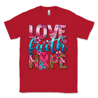 Red love faith hope with cancer ribbon  ado Classic Tee - AdoDesignShop