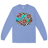 Colony Blue race sunflower patches Long Sleeve Tee - AdoDesignShop