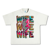 Pistachio race wife wife wife lightningbolt Urban Heavy Tee - Zillion Design Studio