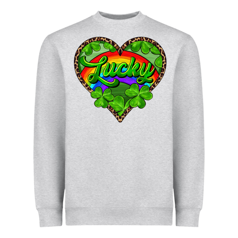 Lucky Heart With Leopard Heavyweight Sweatshirt by RanaPortraitStore | Teevron