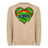Mushroom lucky heart with leopard Heavyweight Sweatshirt - RanaPortraitStore