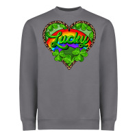 Storm lucky heart with leopard Heavyweight Sweatshirt - RanaPortraitStore