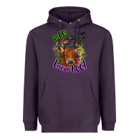Plum Moo i mean boo Cow Heavyweight Hoodie - NancyCooperArtShop