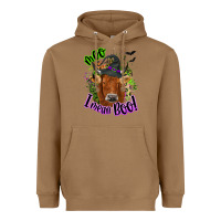 Toasted Coconut Moo i mean boo Cow Heavyweight Hoodie - NancyCooperArtShop