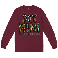 Burgundy boy mini from son up to son down Long Sleeve Tee - CowhideDigitalArt