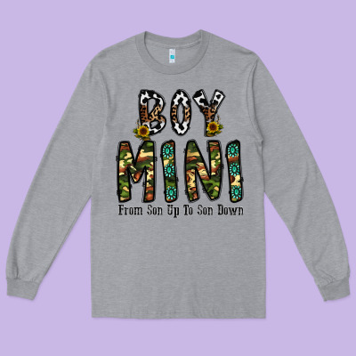 Boy Mini From Son Up To Son Down Long Sleeve Tee Designed By Cowhidedigitalart