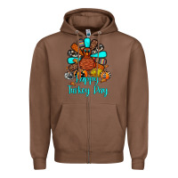 Chestnut happy turkey day Zipper Hoodie - JahusDesignShop
