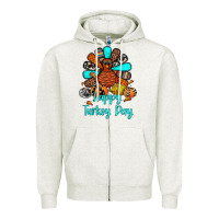 Happy Turkey Day Zipper Hoodie | Teevron