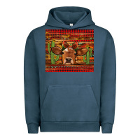 Pigment Midnight Navy western christmas cow tumbler Urban Hoodie - Jasminsmagicworld