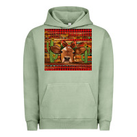 Pigment Oil Green western christmas cow tumbler Urban Hoodie - Jasminsmagicworld