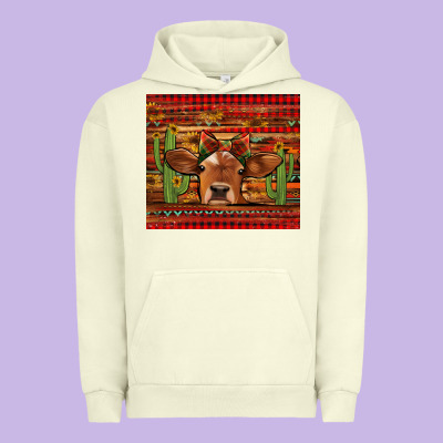 Western Christmas Cow Tumbler Urban Hoodie Designed By Jasminsmagicworld