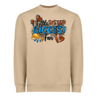 Little Sister Biggest Fan Football Heavyweight Sweatshirt | Teevron